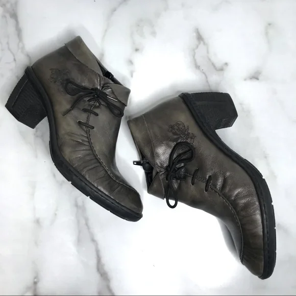 Rieker Gray Ankle Boots - Picture 3 of 9
